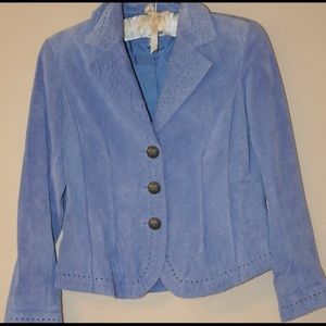 Beautiful Baby Blue Suede Jacket